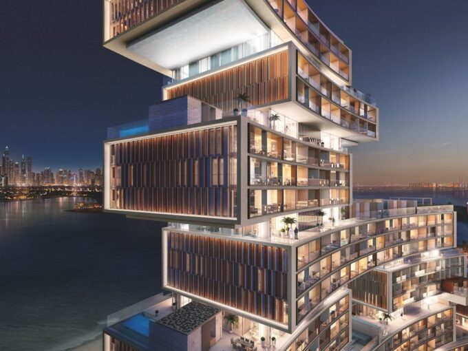 The Royal Atlantis Resort & Residences-luxury residential apartments night view